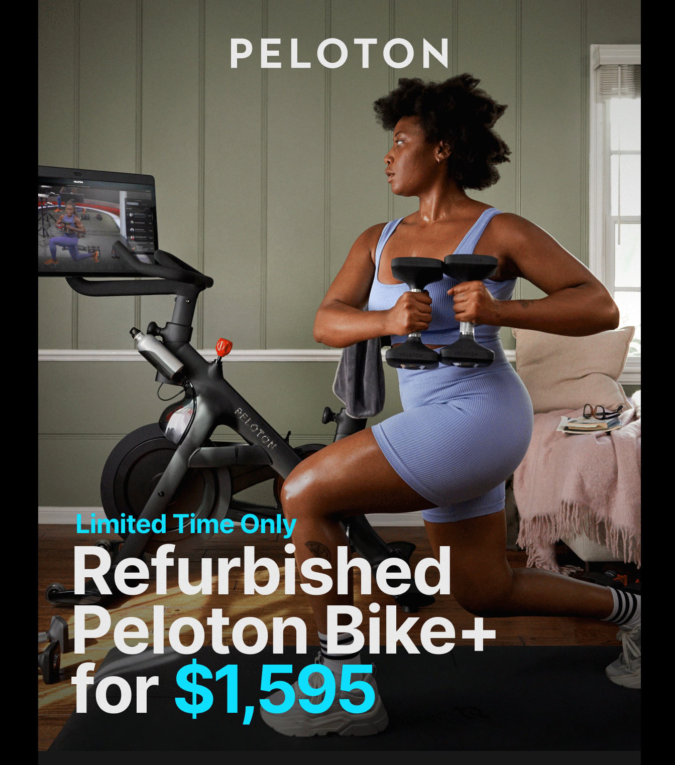 Peloton email to customers advertising refurbished Bike offer.